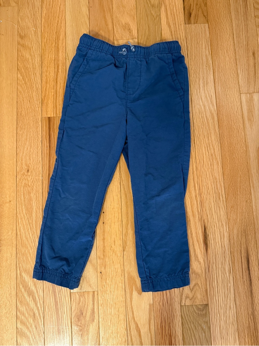 Kids Elastic Waist Navy Blue Jogger Pants
